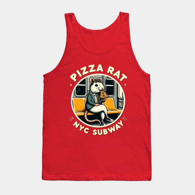 Pizza Rat New York Subway NYC Subway Train Tank Top by Nysa Design